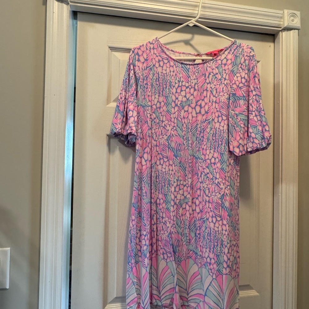 Lilly Pulitzer Pink and Blue Patterned Dress